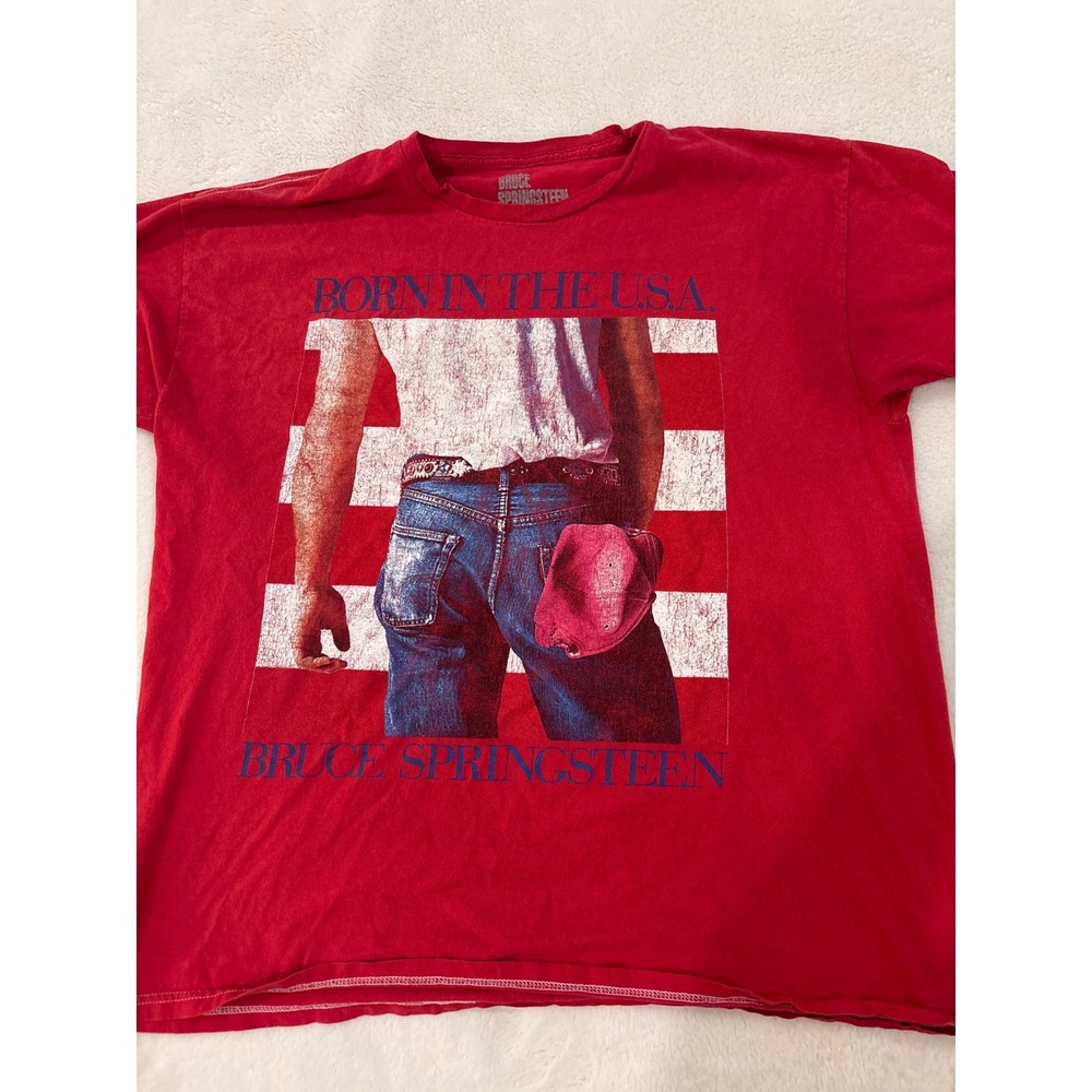 Bruce Springsteen Born in the USA Graphic Tee Red Rock Band T-Shirt Size M/L
